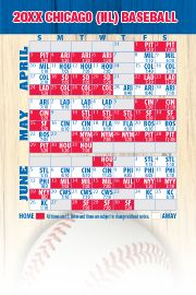 Magnetic Business Card Real Estate Baseball Schedules  |Realtor Tools